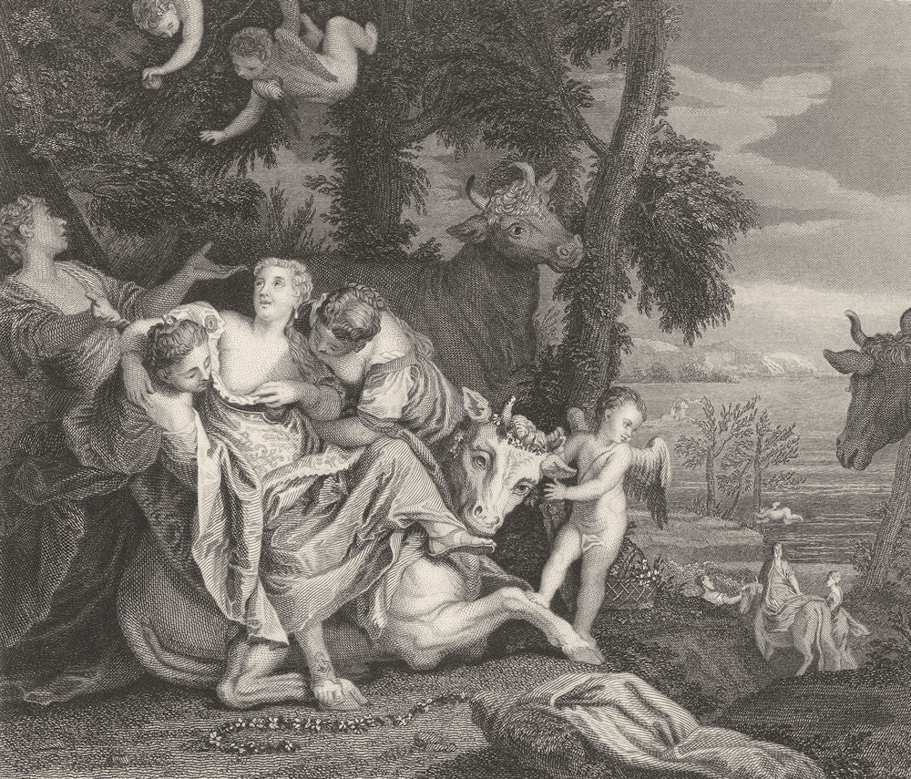 EUROPA. Paul Veronese 1835 old antique vintage print picture